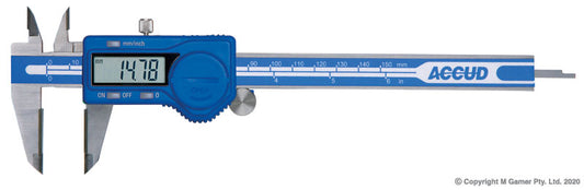 150mm Carbide Tipped Dual Scale Digital Caliper - MQTooling