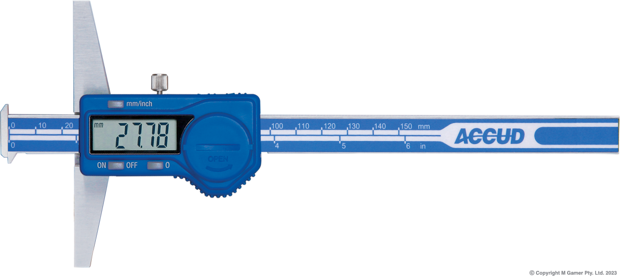 0-200mm/0-8" Digital Double Hook Depth Gauge AC-174-008-11