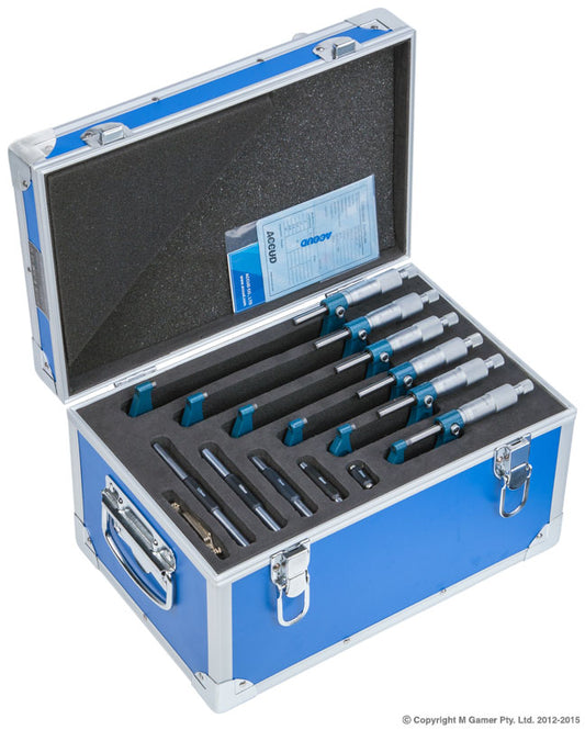 150mm Metric Outside Micrometer 6 Piece Set - MQTooling