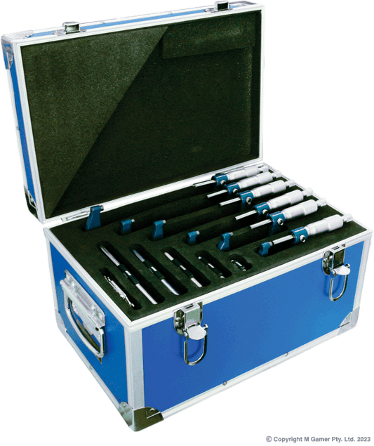 6-12" Imperial Outside Micrometer 6 Piece Set - MQTooling