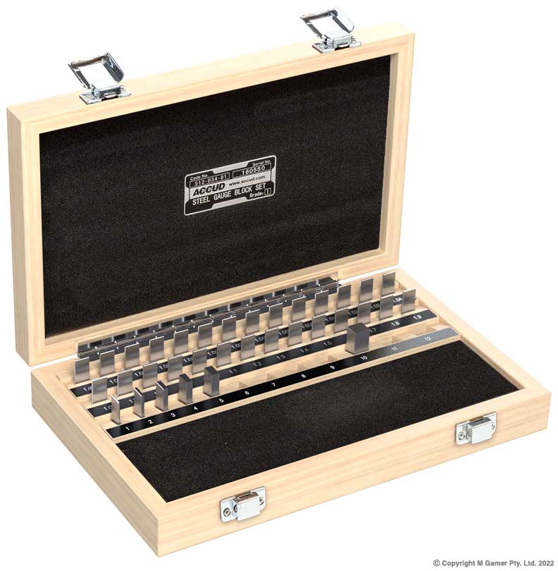 34 Piece Grade 1 Gauge Block Set - MQTooling