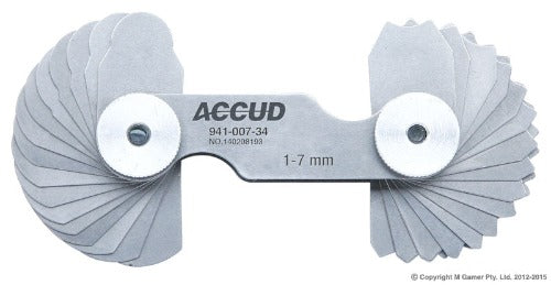 1-7mm Radius Gauge AC-941-007-34