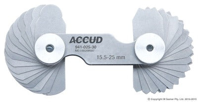 15.5-25mm Radius Gauge AC-941-025-30