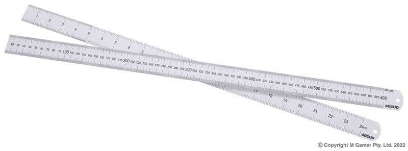 600mm Stainless Dual Scale Ruler AC-990-024-11