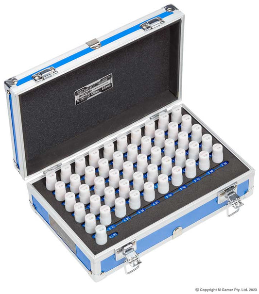 1.0-5.0mm, 41 pcs, accuracy ±1µm Pin Gauge Set AC-523-500-41