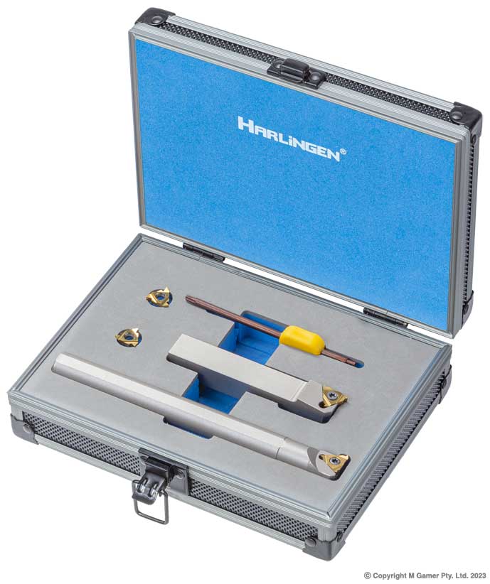 Threading Tool Holder Set with Ti-nite Coated Tungsten Carbide Inserts - 16mm