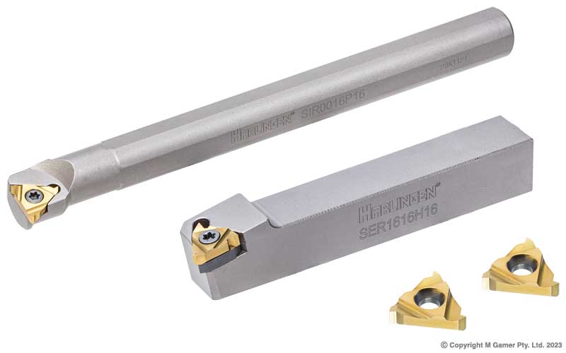 Threading Tool Holder Set with Ti-nite Coated Tungsten Carbide Inserts - 16mm