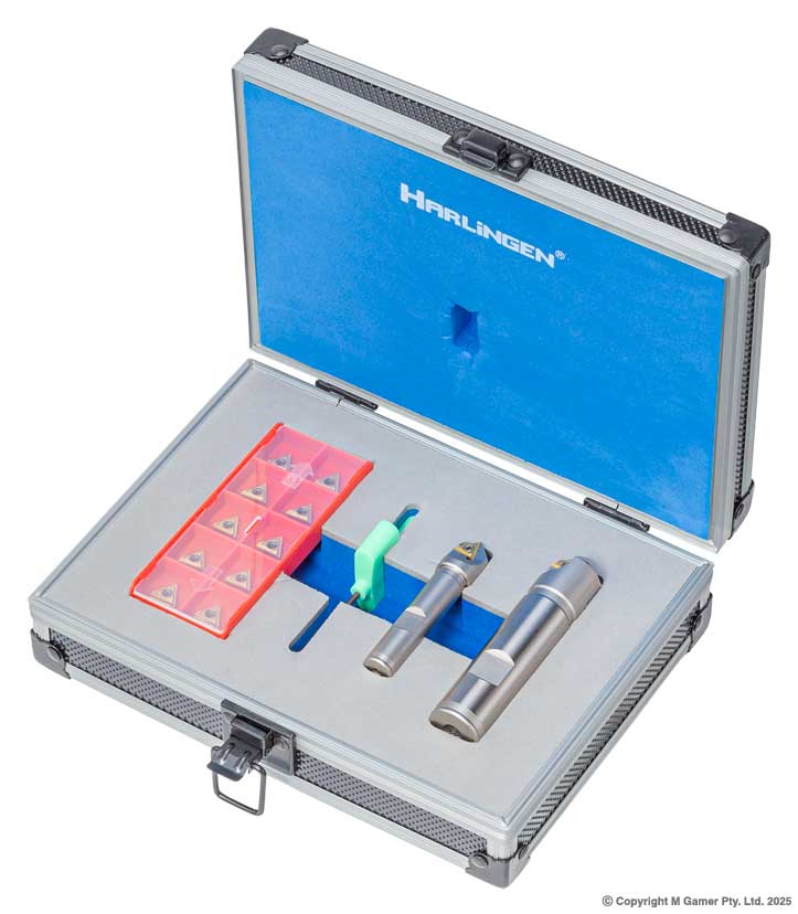 Harlingen TCMT Indexable Nickel Plated Carbide Countersink Set - 16 & 21mm - MQTooling