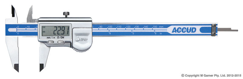 200mm Coolant Proof Dual Scale Digital IP67 Caliper - MQTooling