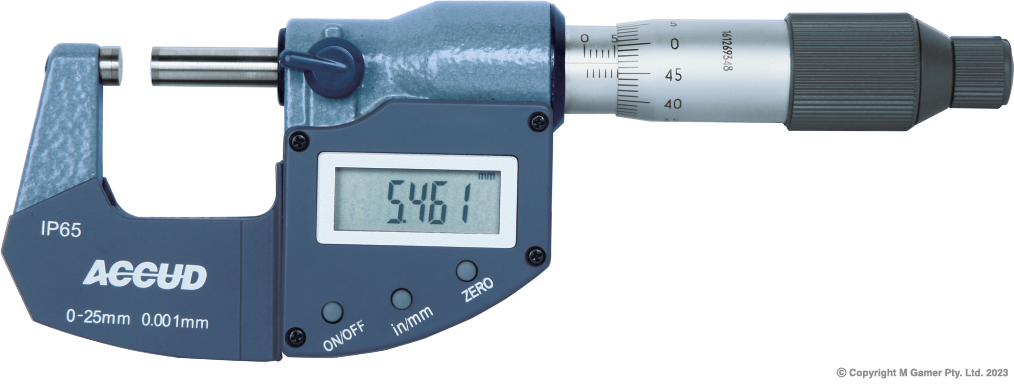 25mm Coolant Proof IP65 Digital Outside Micrometer - MQTooling