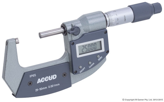 25-50mm Coolant Proof IP65 Digital Outside Micrometer - MQTooling