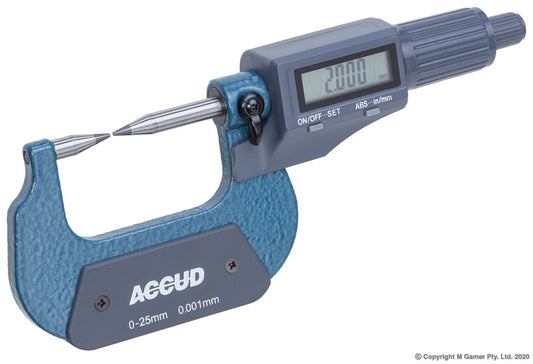 25-50mm Digital Outside Point Micrometer - MQTooling