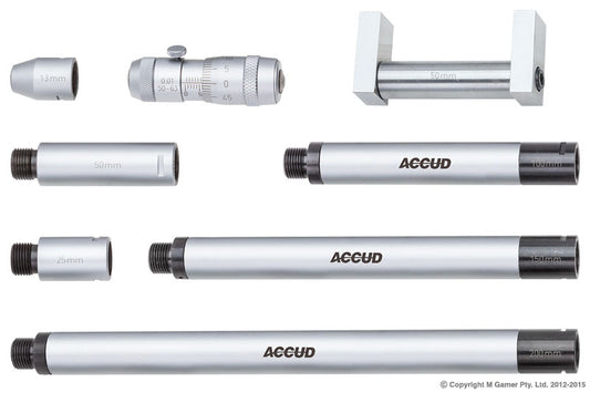 50-600mm Metric Tubular Inside Micrometer Set - MQTooling