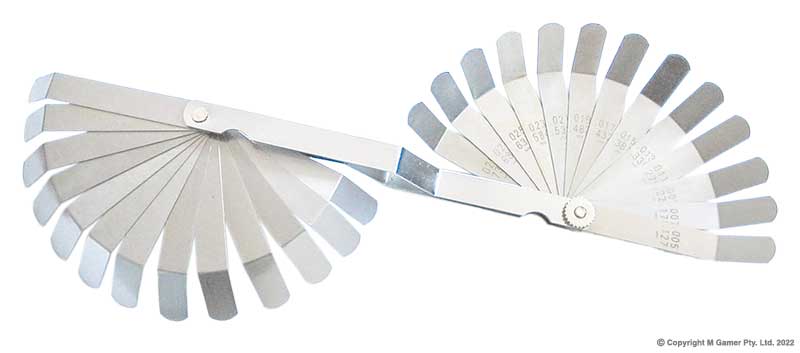 Dual Scale Angled Feeler Gauge - 0.127-0.762 mm AC-919-030-26 - MQTooling