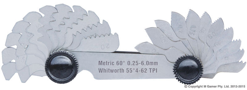 60° Metric & 55° Whitworth Thread Gauge AC-925-062-52