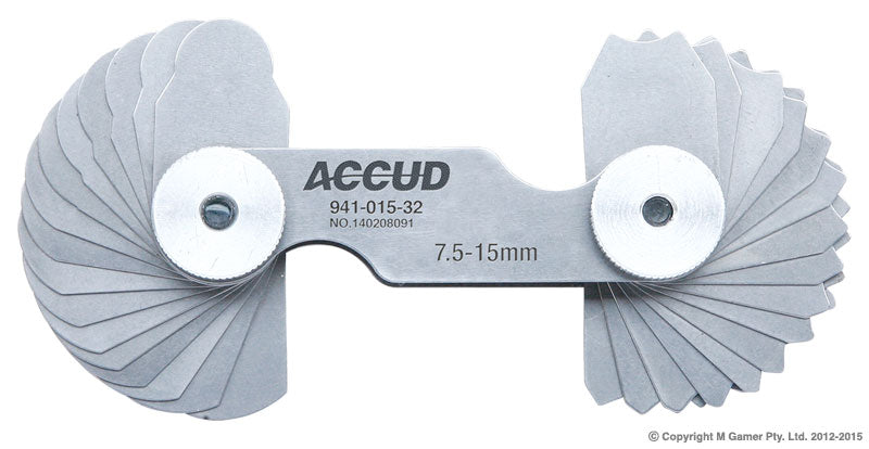 7.5-15mm Radius Gauge AC-941-015-32 - MQTooling