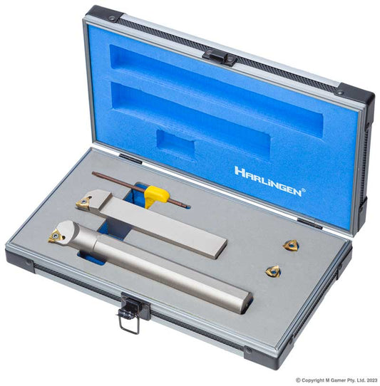 Threading Tool Holder Set with Ti-nite Coated Tungsten Carbide Insert - 20mm