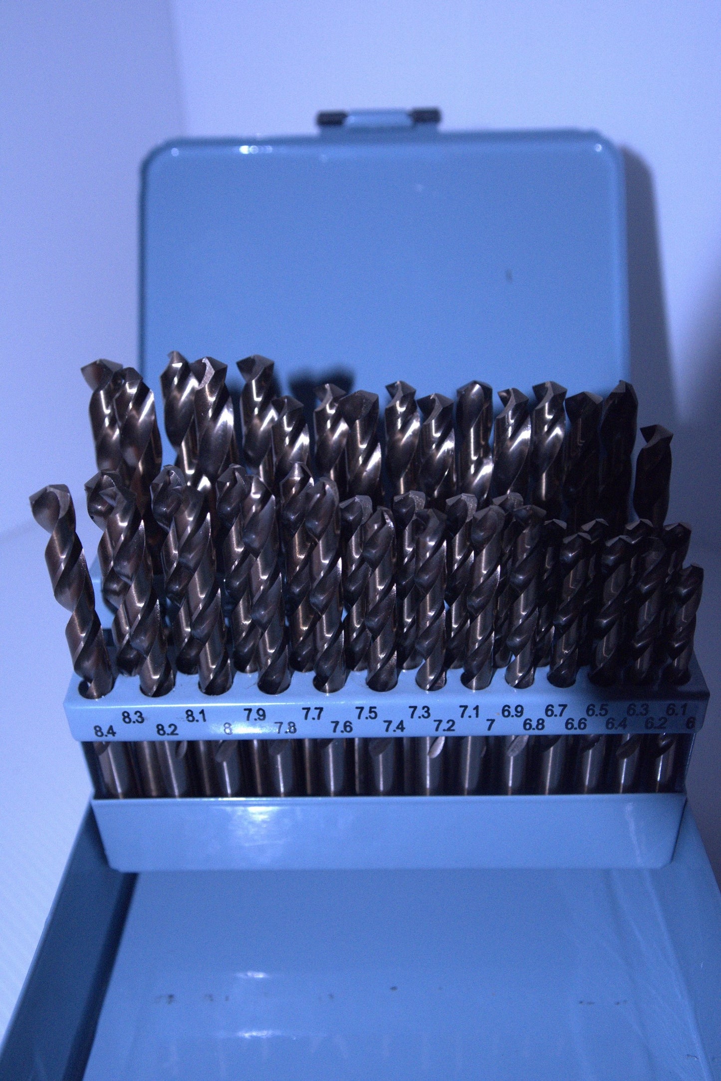 15pcs/set(1/16-1/2x1/32") metal box Cobalt Jobber Length Drill Bit Set KS-001