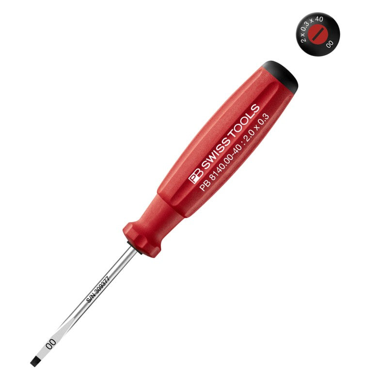 PB Swiss PB 8140 SwissGrip slotted screwdriver (1.2mm - 8mm / 40mm long to 500mm) - MQTooling