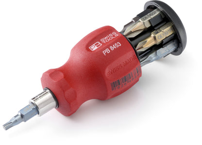PB 8453.CBB PB Swiss 8453 Insider Stubby Pocket Tool with 6 Precision Bits C6 in Cardboard Box - MQTooling