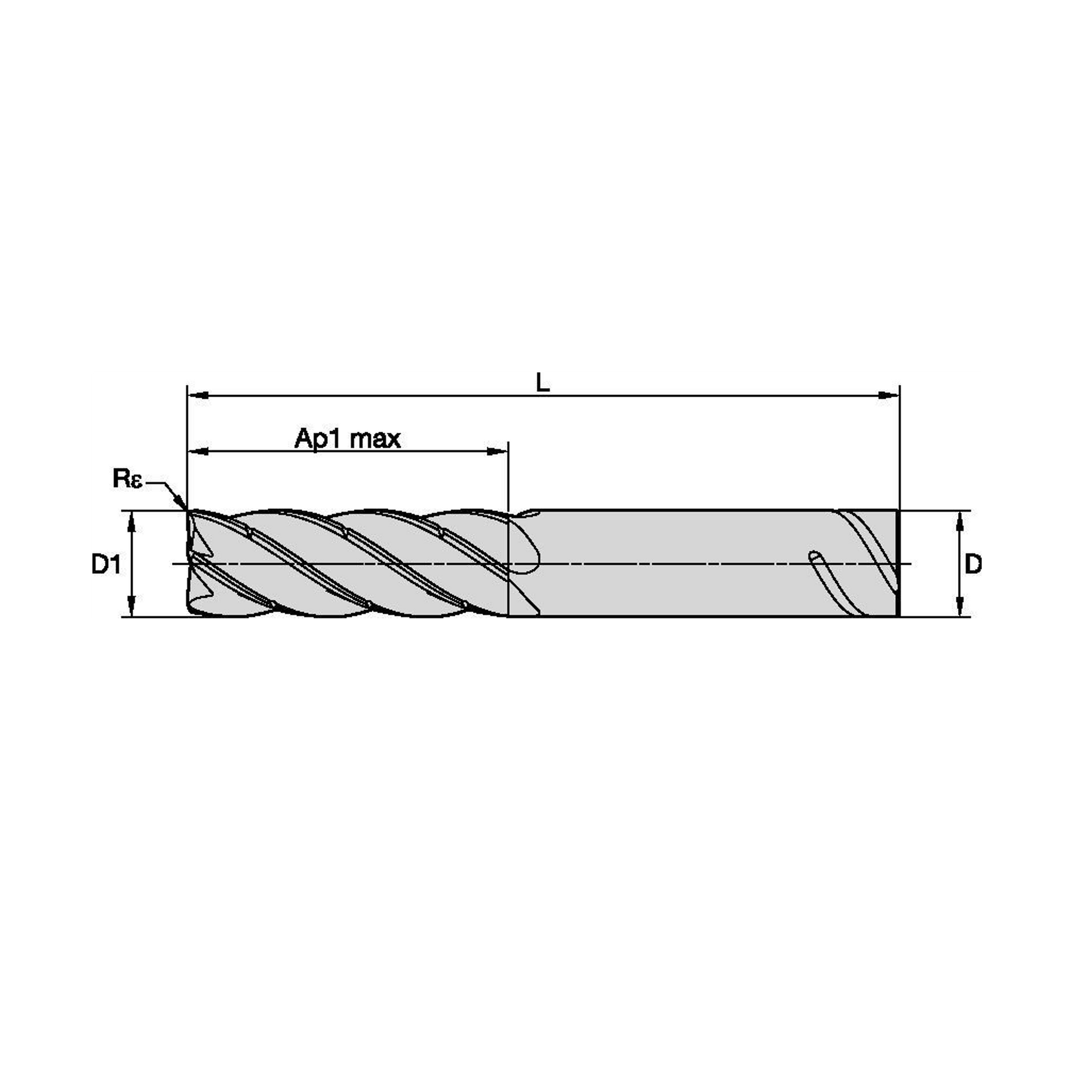 12X36X87 R0,5 SL ENDMILL KOR5 6665610 - MQTooling